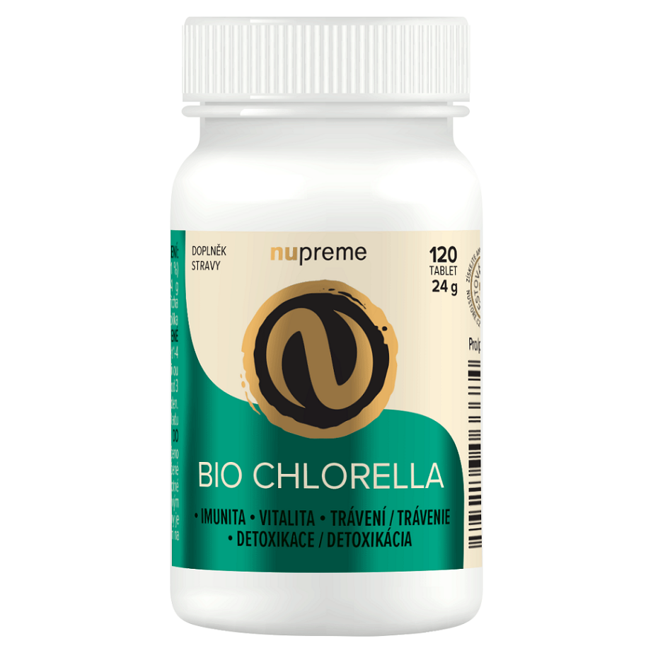 Nupreme Chlorella BIO tablety na podporu detoxikácie organizmu 120 tbl