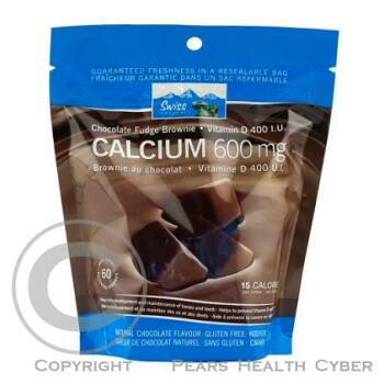 SWISS NATURAL čokoládové calcium s vitamínom D 3 60 pastiliek ()