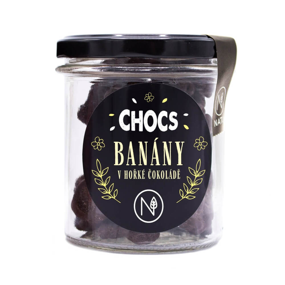 NATU Chocs banány v 60% horkej čokoláde 110 g