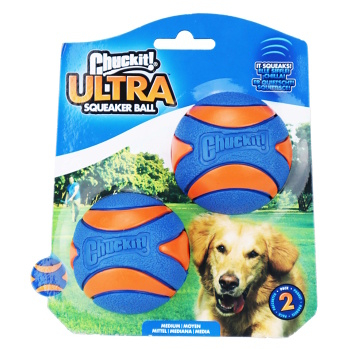 CHUCKIT Ultra Squeaker Ball M 6 cm/2 ks (Hračky pre psov)