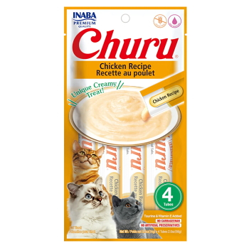CHURU Cat Chicken kuracie pyré pre mačky 4x14 g (Maškrty pre mačky)