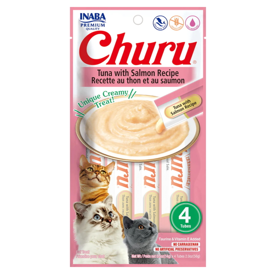 E-shop CHURU Cat Tuna with Salmon pyré z tuniaka a lososa pre mačky 4x14 g