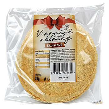 CIBI Vianočné oblátky škoricové bez lepku 50 g (Bezlepkové sušienky a pochutiny)