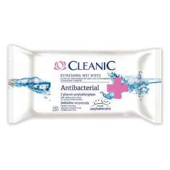 CLEANIC Antibacterial Vlhčené obrúsky 15 ks