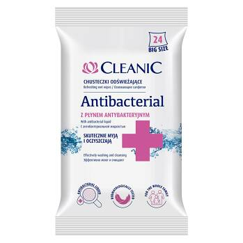 CLEANIC Antibacterial Vlhčené obrúsky 24 ks