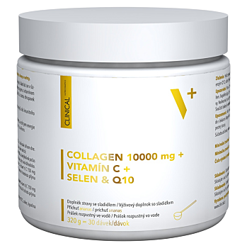 CLINICAL Collagen 10 000mg + vitamín C + selén & Q10 320 gramov (Vitamíny na pleť) - Viaczložkové