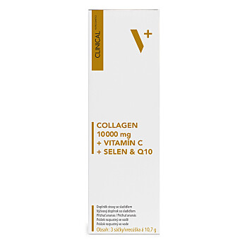 CLINICAL Collagen 10000 mg + vitamín C + selén & Q10 3 x 10.7 g (Vitamíny na pleť) - Viaczložkové