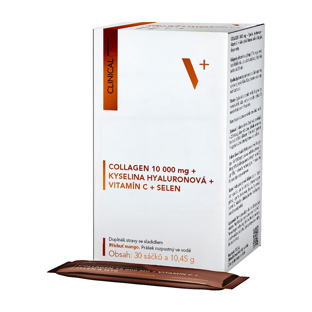 CLINICAL Collagen 10000 mg + kyselina hyalurónová + vitamín C + selén 313g