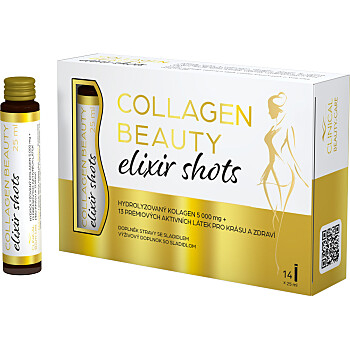 CLINICAL Collagen beauty elixir shots 14 x 25 ml (Vitamíny na pleť) - Viaczložkové