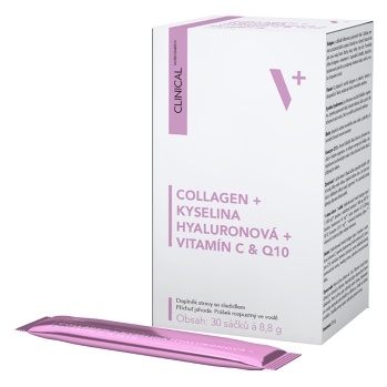 CLINICAL Collagen + kyselina hyalurónová + vitamín C & Q10 30 sáčkov (Vitamíny na pleť) - Viaczložkové