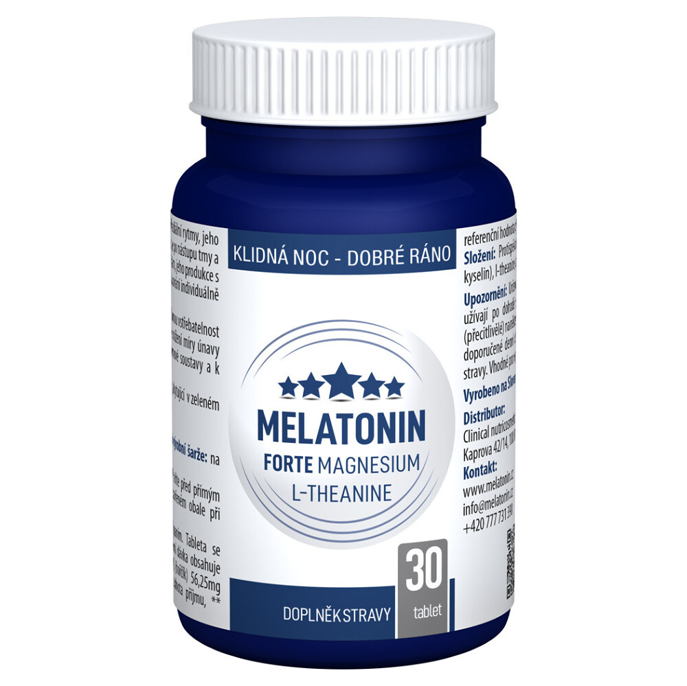 CLINICAL Melatonín Forte Magnesium L-Theanine 30 tabliet