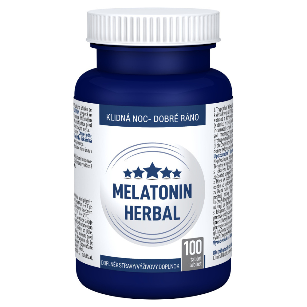 Clinical Melatonin Forte Herbal tablety pre pokojný spánok 100 tbl