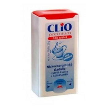 CLIO-Premium tbl. 500 nízkoenergetické sladidlo s aspartamom + dáv
