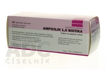 AMPICILIN 1,0 BIOTIKA plo jof 1 g (liek.skl.) 1x10 lag