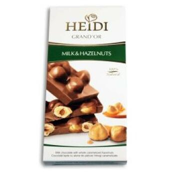 Čokoláda Grand'or whole hazelnuts milk 100g