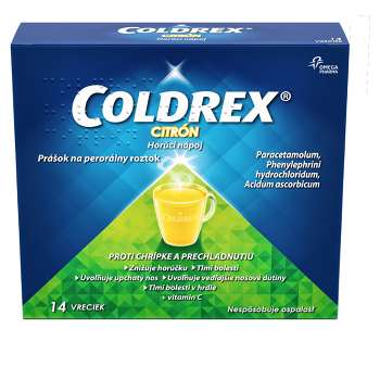 COLDREX Horúci nápoj Citrón 5 g 14 vreciek