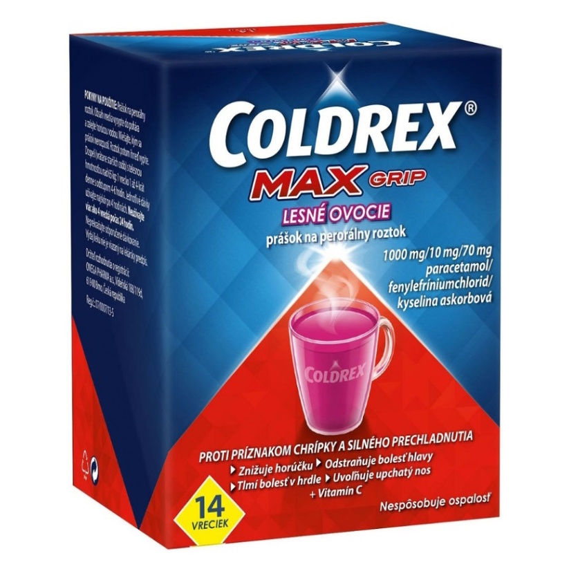 COLDREX MAX Grip lesné ovocie prášok na perorálny roztok 14 vreciek kúpite na Mojalekaren.sk