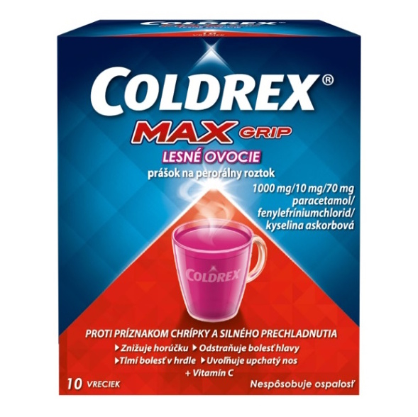 Coldrex Maxgrip Lesné ovocie horúci nápoj 10x7,6g kúpite na Mojalekaren.sk