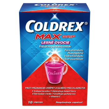 COLDREX MaxGrip Lesné ovocie 7,6 g 10 vreciek