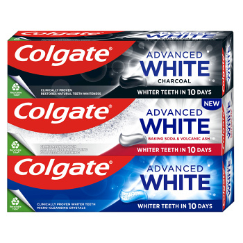 COLGATE Advanced zubná pasta White Mix 3 x 75 ml (Bieliace zubné pasty) - Bieliace