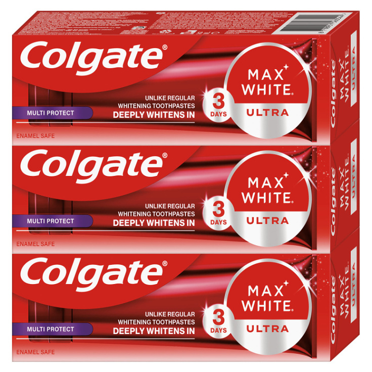 E-shop COLGATE Max White zubná pasta Ultra Multiprotect bieliaca 3 x 50 ml