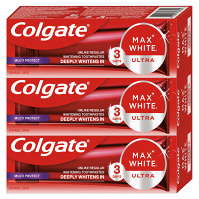 COLGATE Max White zubná pasta Ultra Multiprotect bieliaca 3 x 50 ml