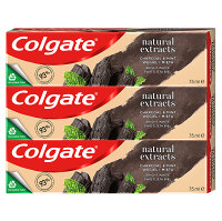 COLGATE Natural Extracts Zubná pasta Charcoal+White 3 x 75 ml