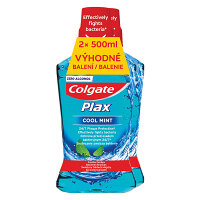 COLGATE Plax Cool Mint ústna voda bez alkoholu 2 x 500 ml