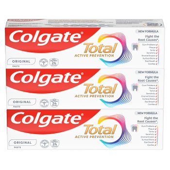 COLGATE Total Original zubná pasta 3 x 75 ml (Klasické zubné pasty)