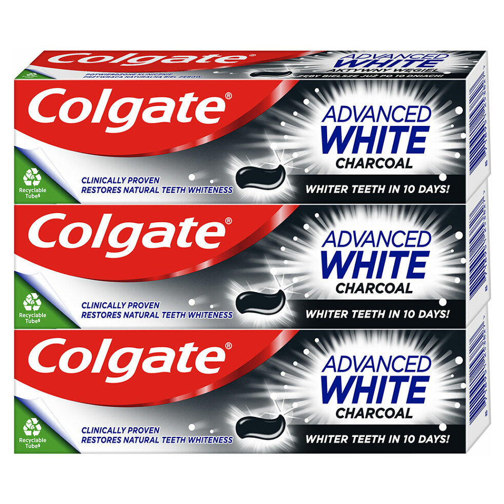 E-shop COLGATE Zubná pasta Advanced Whitening Charcoa 3 x 75 ml