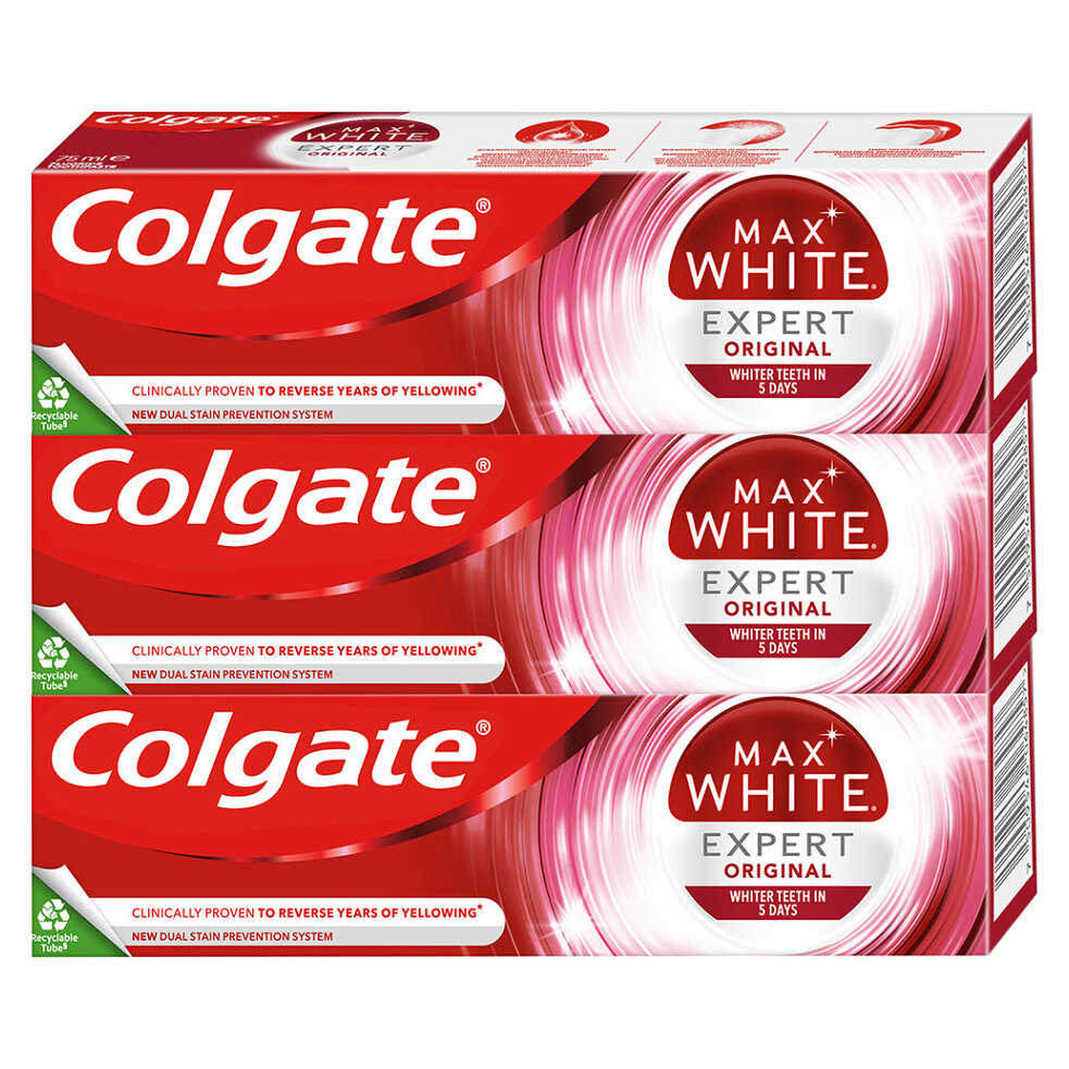 E-shop COLGATE Zubná pasta Max White Expert Original 3 x 75 ml