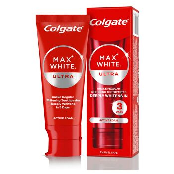 COLGATE Max White Ultra Active Bieliaca pena na zuby 50 ml (Bieliace zubné pasty) - Bieliace, Ochranný, Ošetrujúci