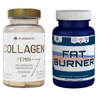 PHARMA ACTIV Collagen femin 90 kapsúl + Fat burner 90 kapsúl