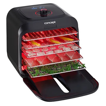 CONCEPT SO4000 Sušička ovoce infra 500 W (Sušičky ovocia) - Digitálny/e, Elektrické, Do zásuvky, Časovač