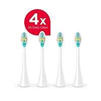 ZK0070 Náhradná hlavica k zubným kefkám PERFECT SMILE ZK701x, 3D Daily Clean, 4ks, biele