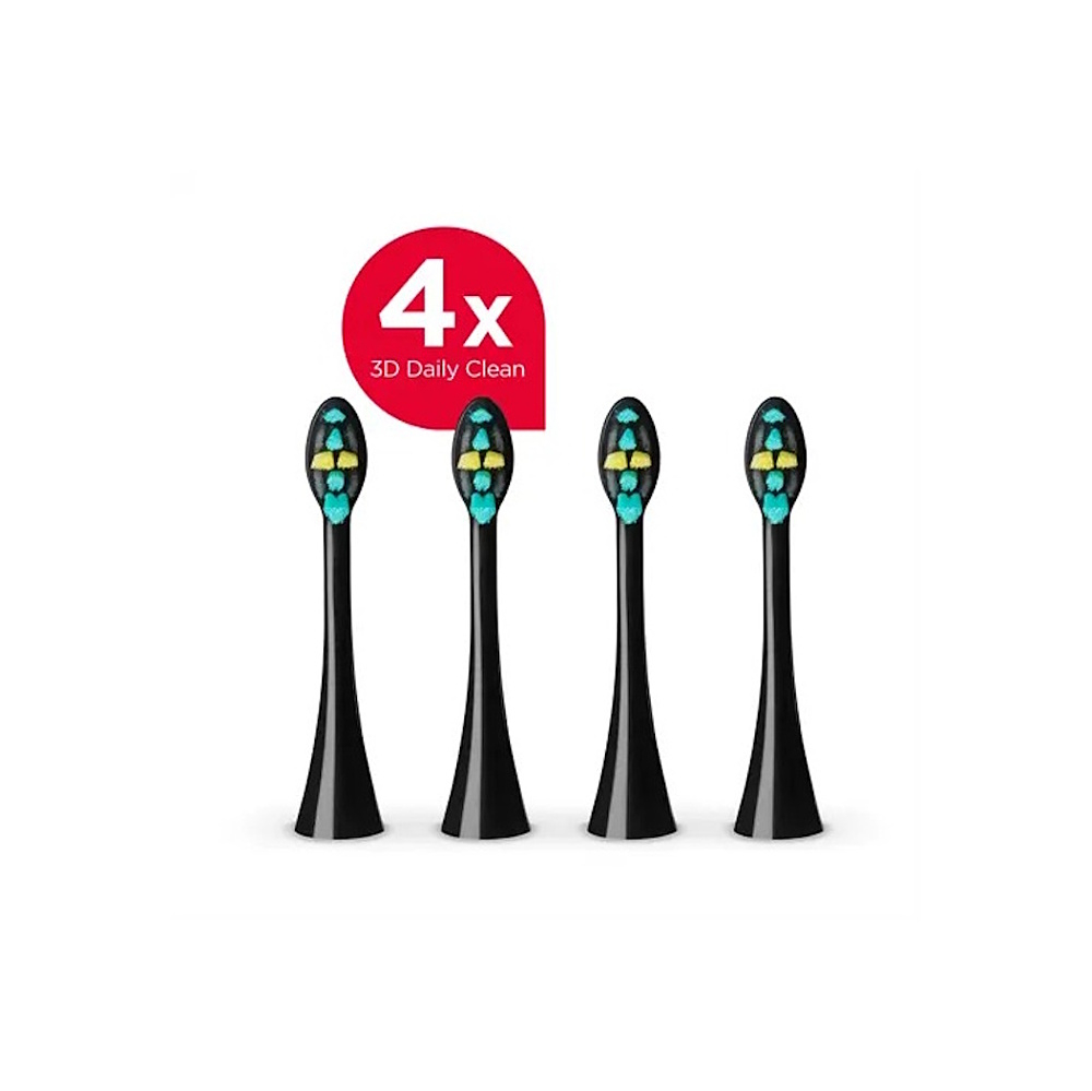 CONCEPT ZK0071 Náhradná hlavica k zubným kefkám čierne 4 kusy