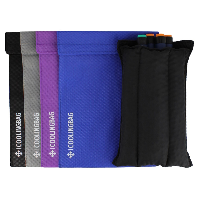 COOLINGBAG Chladiace puzdro na inzulínové perá veľké, Farba: Čierna