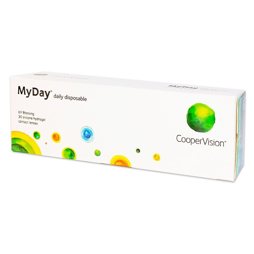E-shop COOPERVISION MyDay Daily Disposable jednodňové šošovky 30 kusov, Počet dioptrií: Dioptrie čoček -0,25, Priemer: 14,2, Zakrivenie: 8,4, Počet ks: 30 ks