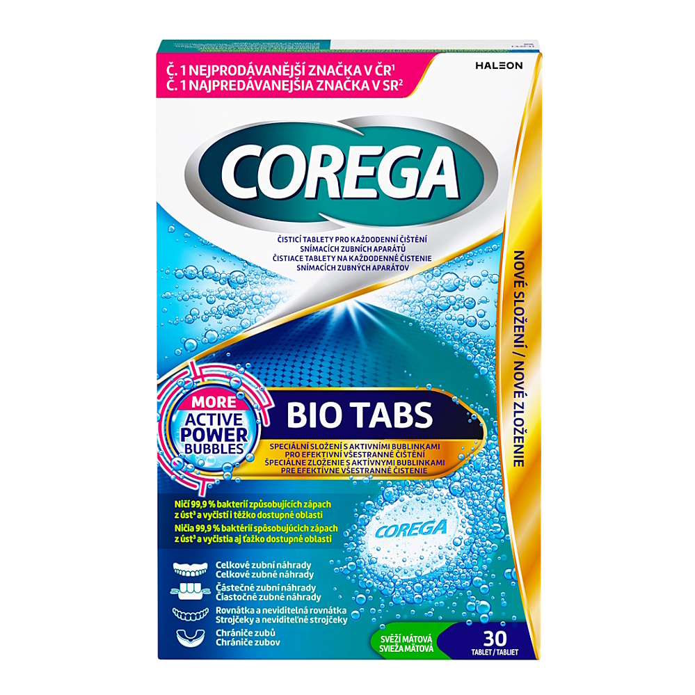 COREGA Bio Tabs čistiace tablety 30 kusov