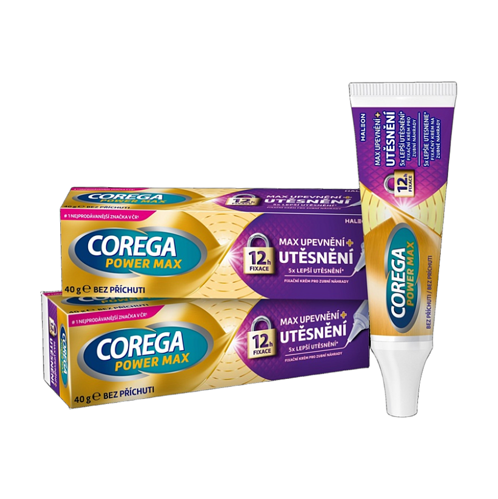Corega Max Control fixačný krém pre zubnú náhradu 2x40 g