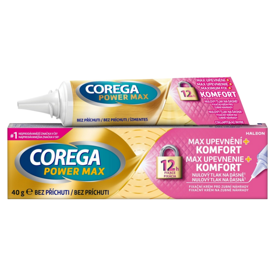 COREGA Power Max upevnenie + komfort fixačný krém 40 g kúpite na Mojalekaren.sk