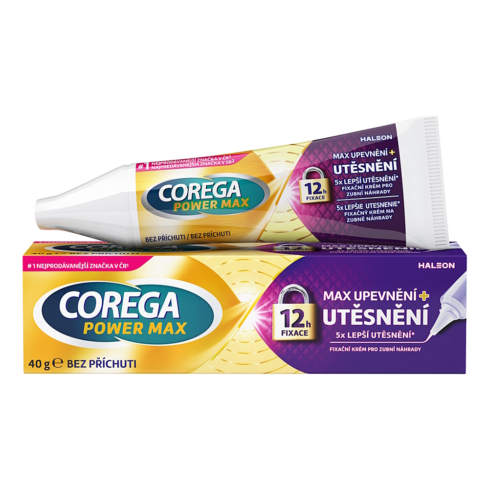 COREGA Power max upevnenie + utesnenie fixačný krém 40 g kúpite na Mojalekaren.sk