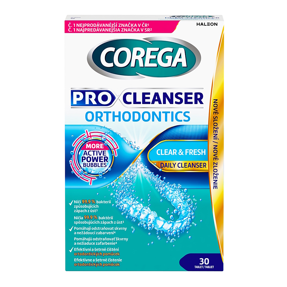 E-shop Corega Pro Cleanser Orthodontics čistiace tablety 30 ks