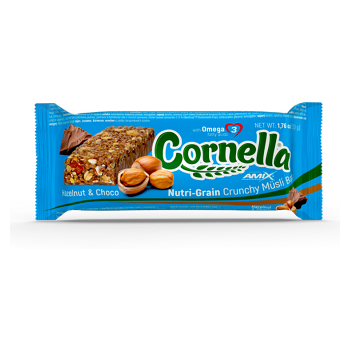AMIX Cornella crunchy müsli bar príchuť oriešok a čokoláda 50 g