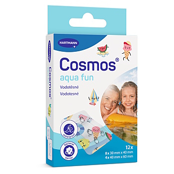 COSMOS Aqua fun náplasť do vody 2 veľkosti 12 kusov (Náplasti dělené)