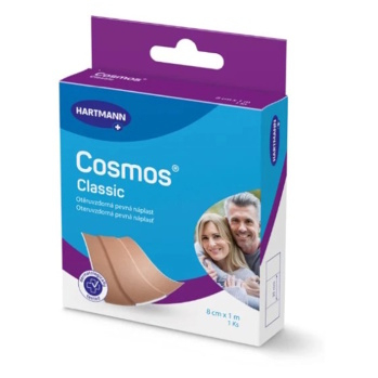 COSMOS Classic pevná náplasť 8 cm x 1 m (Cívkové náplasti) - S vankúšikom