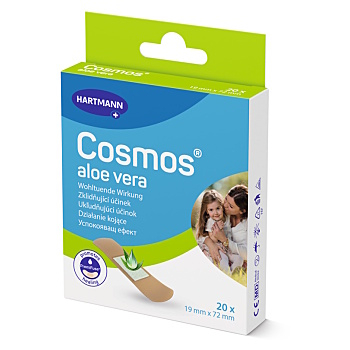 COSMOS Náplasť s aloe vera 19 × 72 mm 20 kusov (Náplasti dělené)