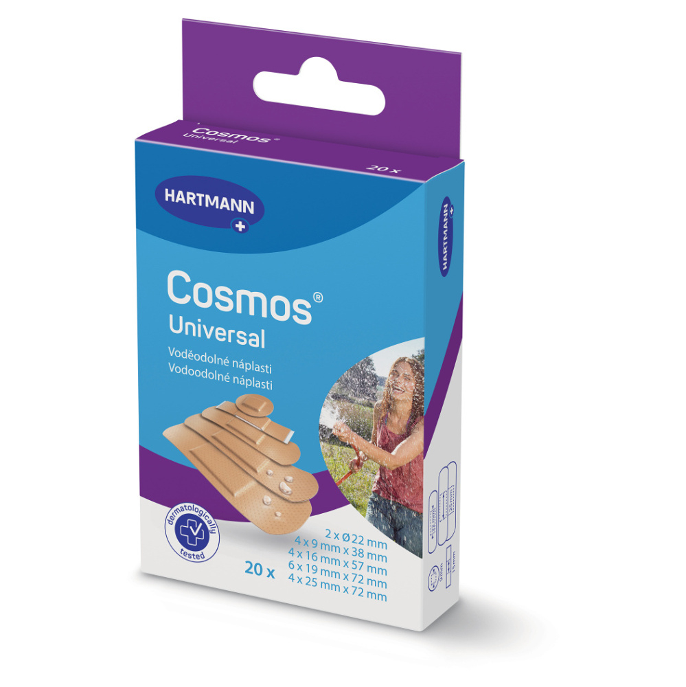 COSMOS Water-resistant vodeodolná náplasť 5 veľkostí 20 kusov kúpite na Mojalekaren.sk