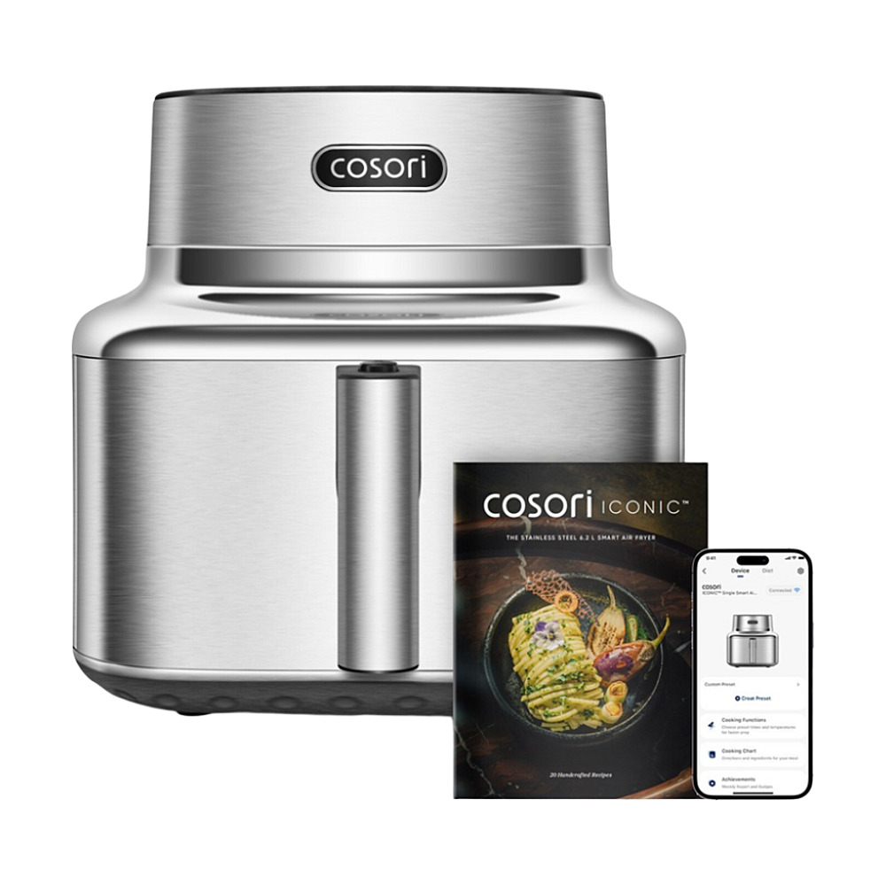 E-shop COSORI Iconic Single múdra teplovzdušná fritéza nerez 6,2 l