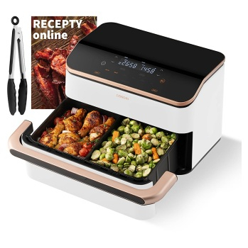 COSORI TF101S Dual blaze twinfry teplovzdušná fritéza biela 10 l (Teplovzdušné fritézy) - Digitálny/e, Elektrické, S termoreguláciou, Do zásuvky, Časovač, Sada